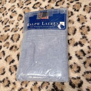 Ralph Lauren Chambray Standard Pillowcases - New